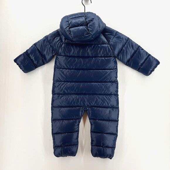 Patagonia Infant Hi-Loft Down Sweater Bunting Navy Size 3-6 Months Warm NWT - Picture 3 of 7